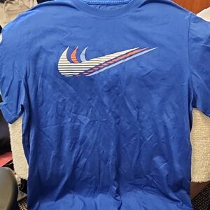 Nike Men's Blue Swoosh Tee